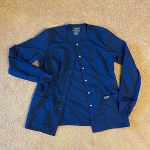 Navy blue scrub jacket